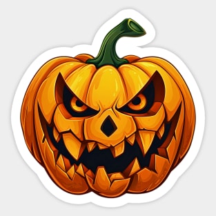 Scary Halloween Jack O'Lantern Sticker